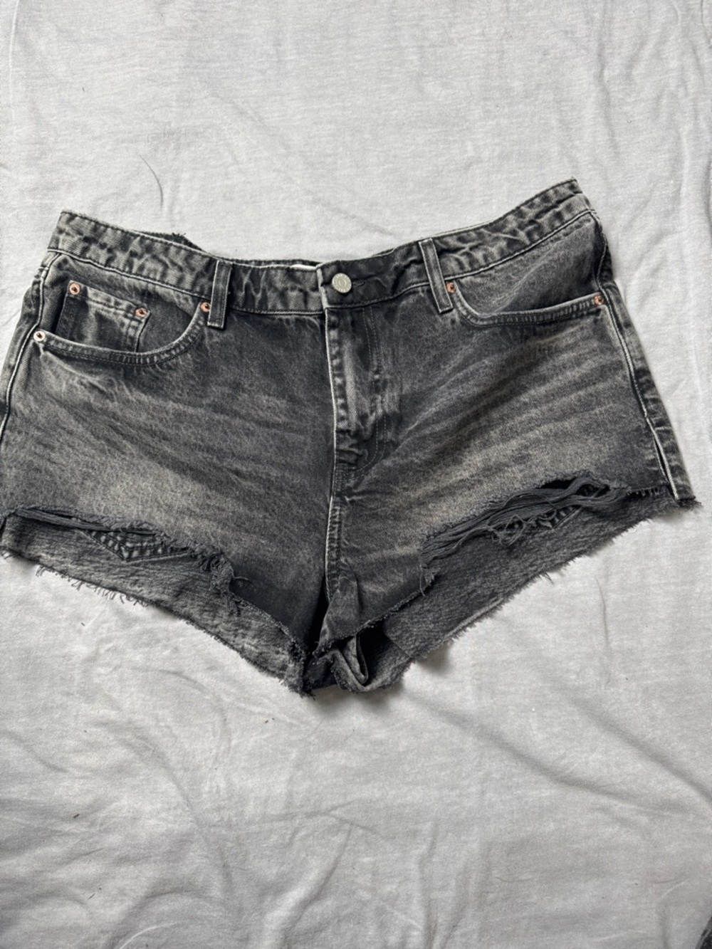 NWOT - BDG Black Washed Distressed Denim Shorts